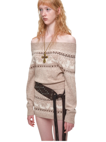 Haut en maille pour chat Fair Isle