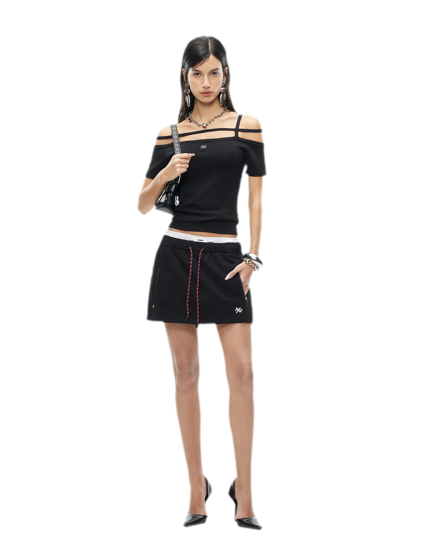 Cross-Strap Ice Feel Slim Tee