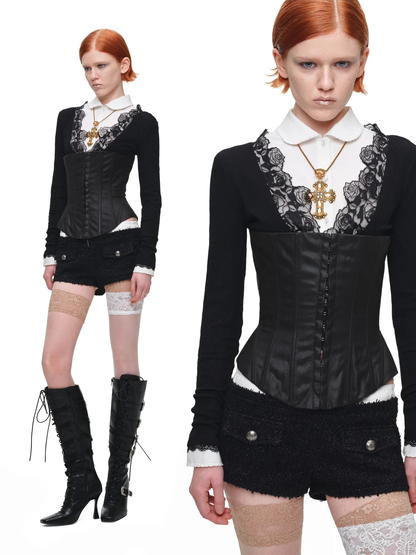 Embroidered Peter Pan Collar Shirt