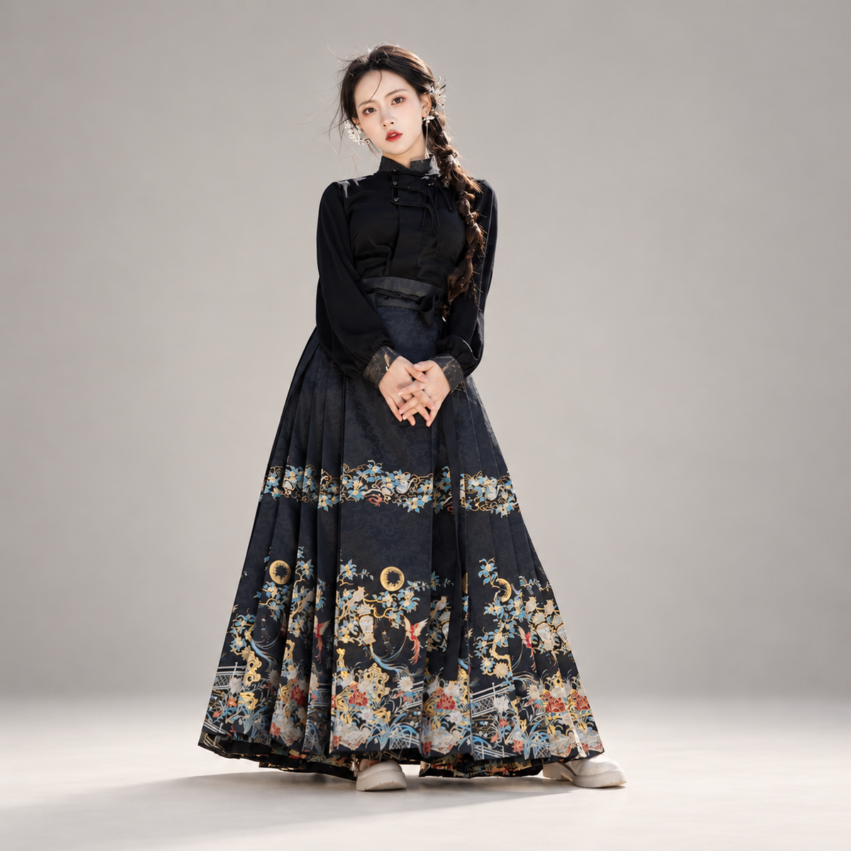 庭院深 Deep Courtyard Brocade Mamian Skirt