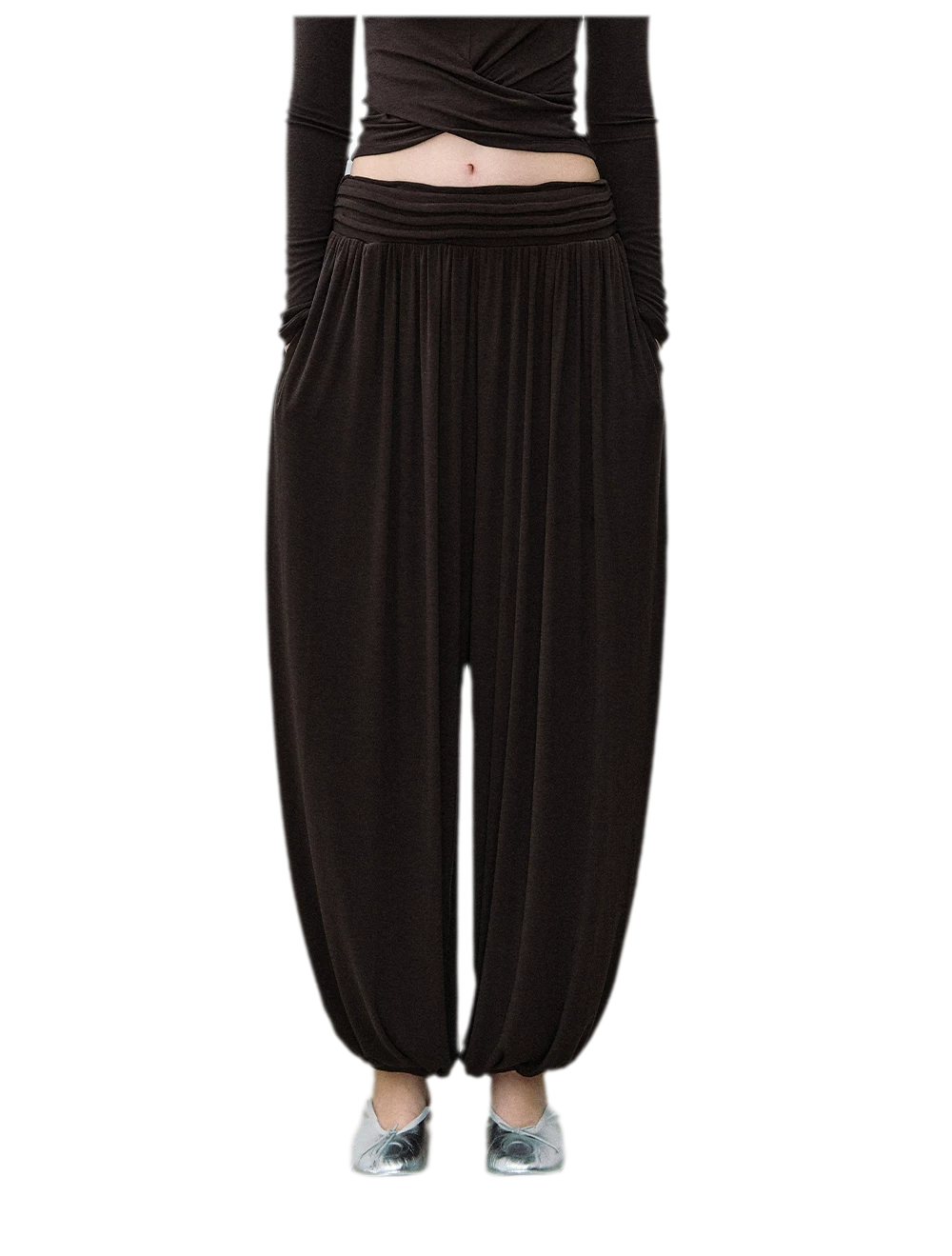 Draped Lantern Pants