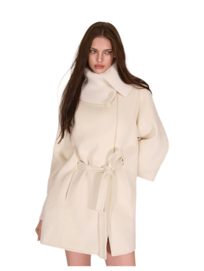 Double-Faced Asymmetric Wool Coat