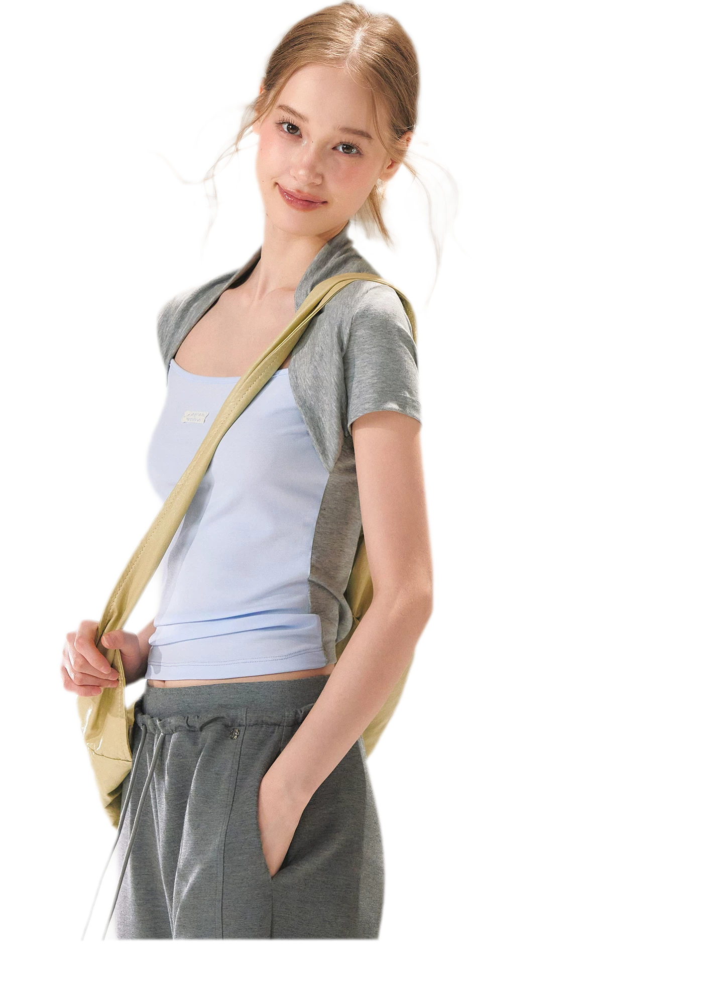 Colorblock Faux Two-Piece Tee