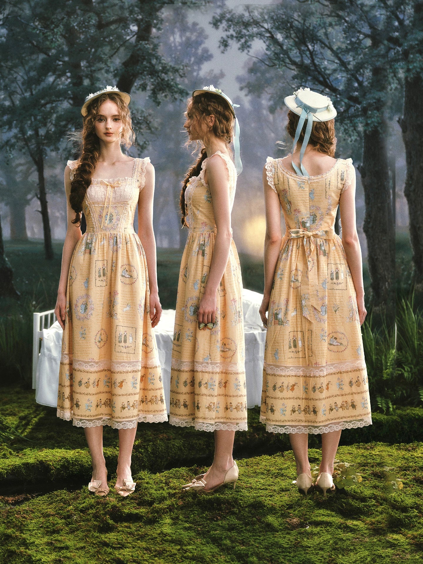 French Country Cotton Floral Dress