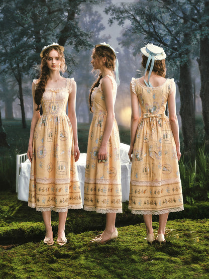 French Country Cotton Floral Dress