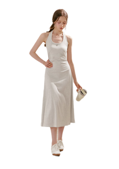Striped Halter Dress