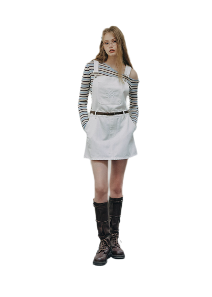 Contrast Stripe Cropped Knit Top