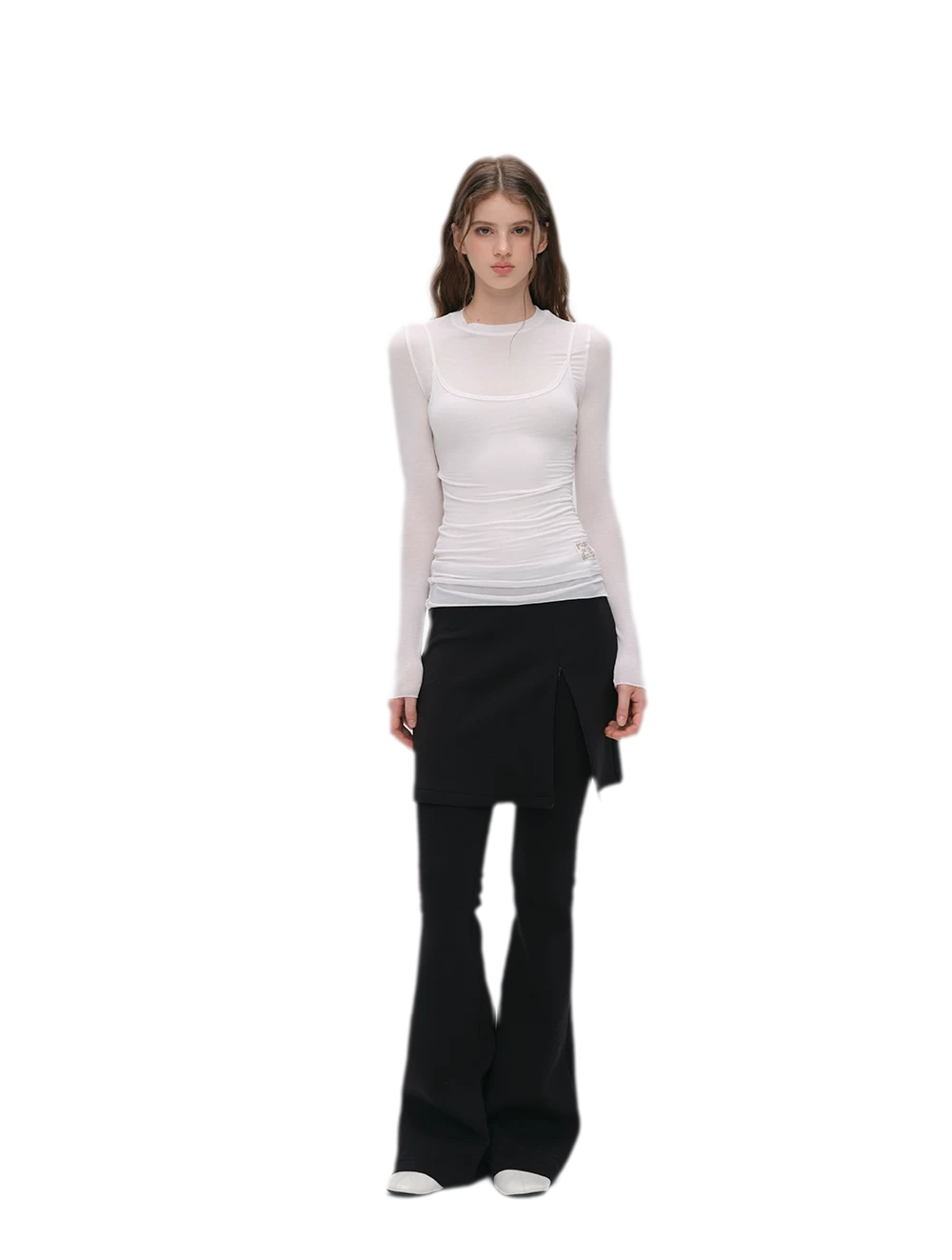 Cashmere Layered Fitted T-shirt