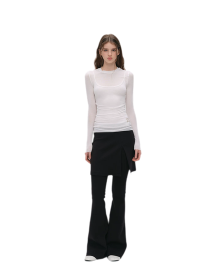 Cashmere Layered Fitted T-shirt