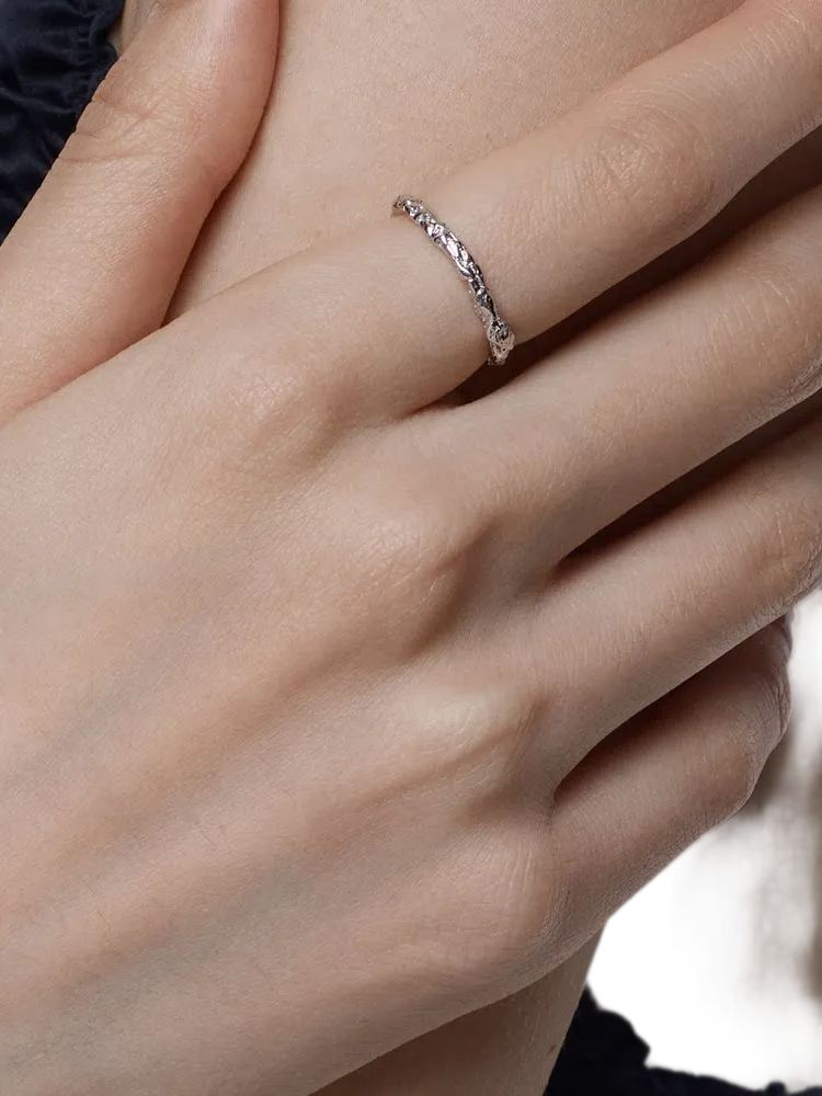 Braided Silver Band Ring