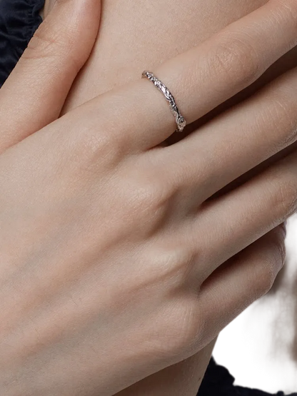 Braided Silver Band Ring