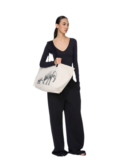 Canvas Elephant Tote Bag