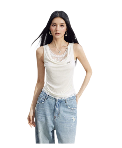 Lace Cowl Tank