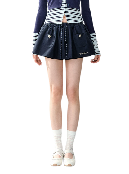 Cotton Lyocell Pocket Skirt