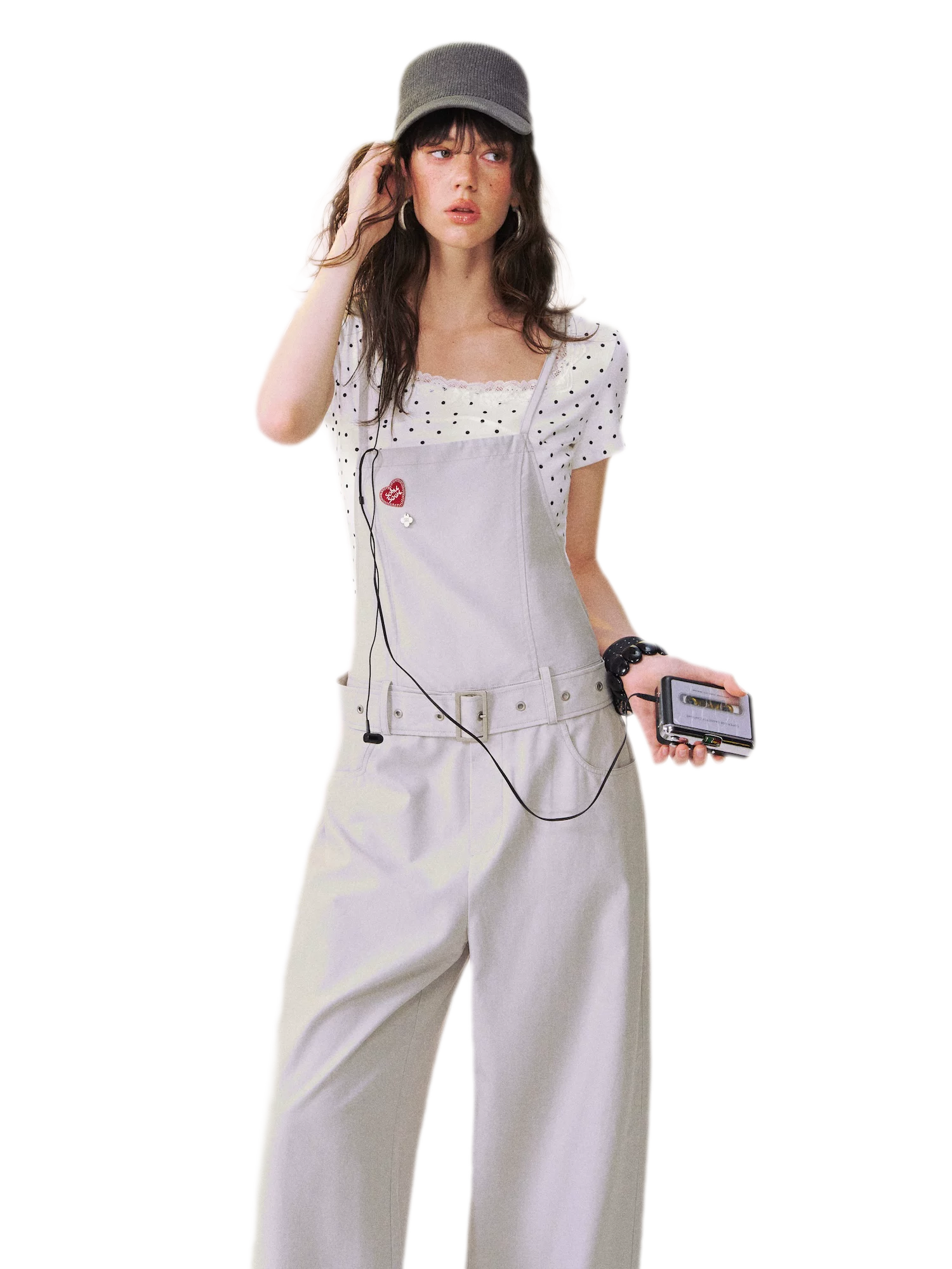 Relaxed Straight Bib Pants