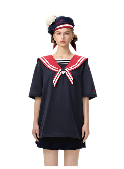 Sailor Collar Teddy Top