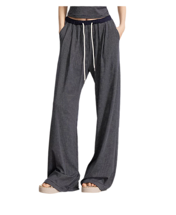 Striped U-Neck Set