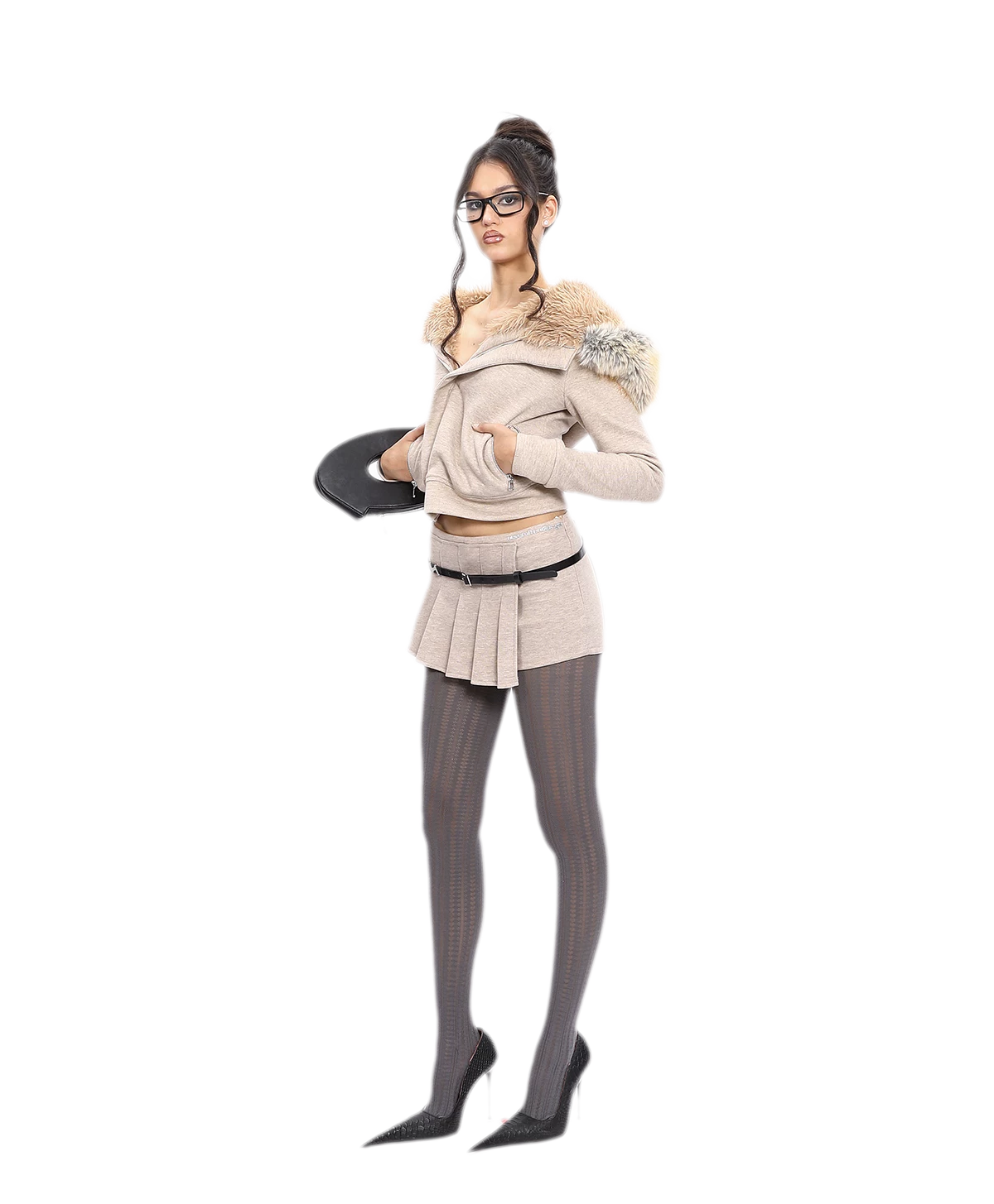 Hooded Plush Zip Set