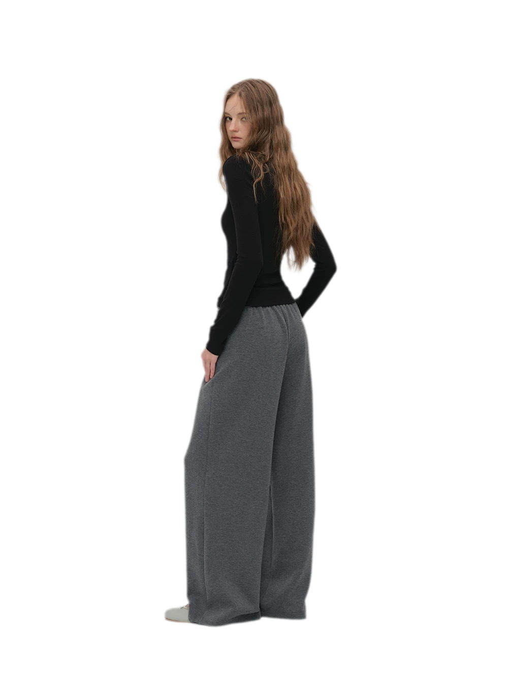 Air-Layer Rivet Wide-Leg Pants