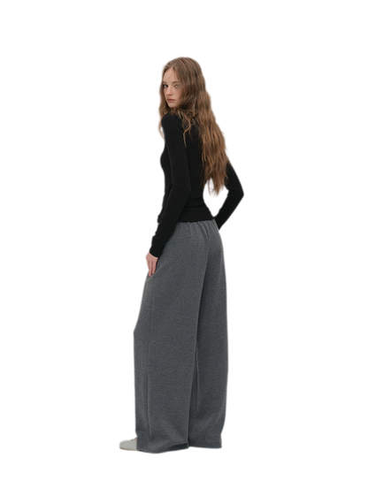 Air-Layer Rivet Wide-Leg Pants