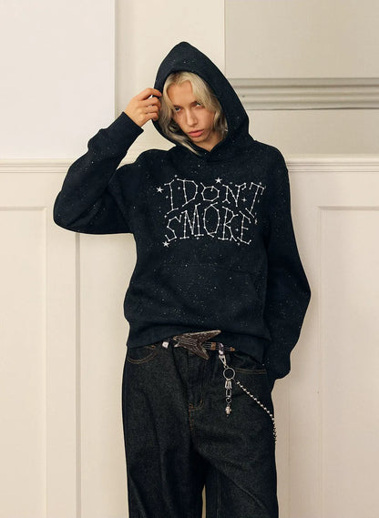 Starry Glitter Oversized Hoodie