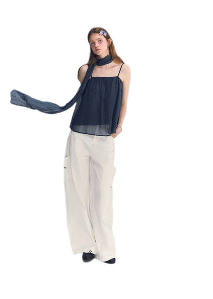 Chiffon Draped Cami Top