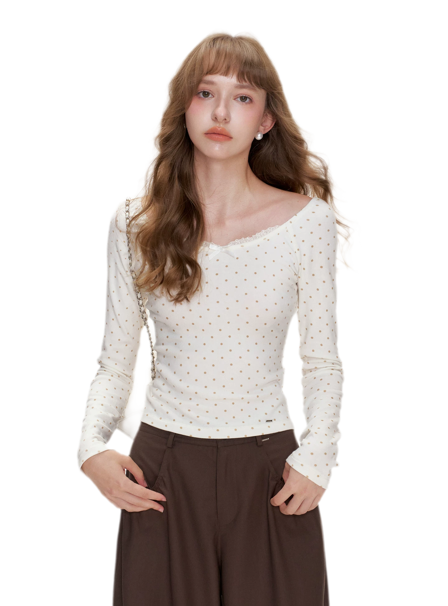 French Lace Bow Back Top