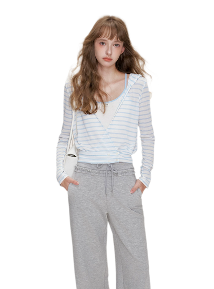 Wrap V-Neck Knitwear Set