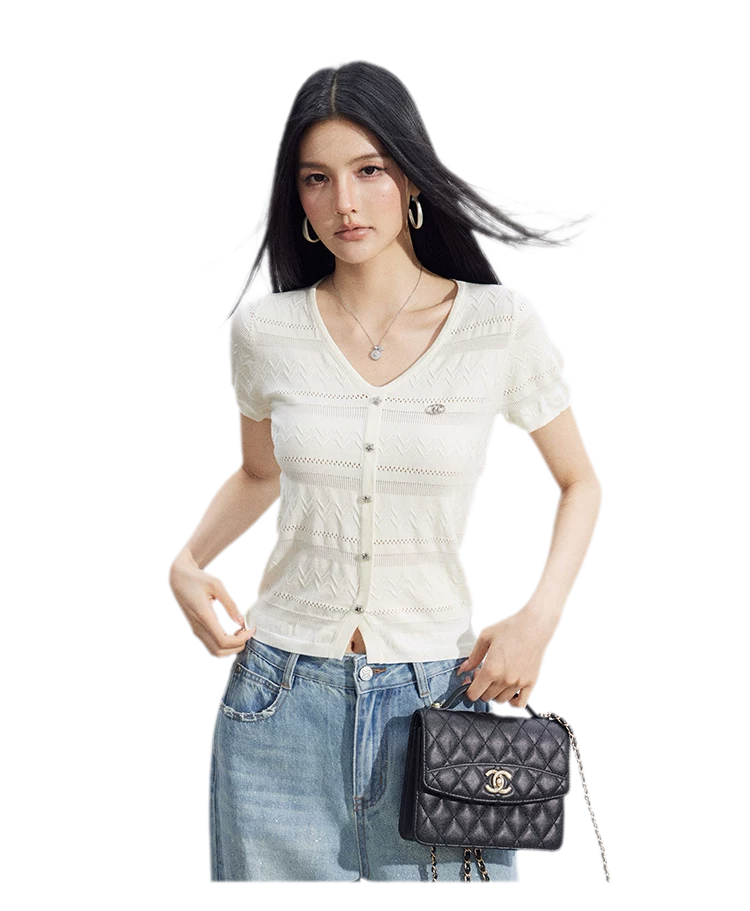 Openwork Knit Tee