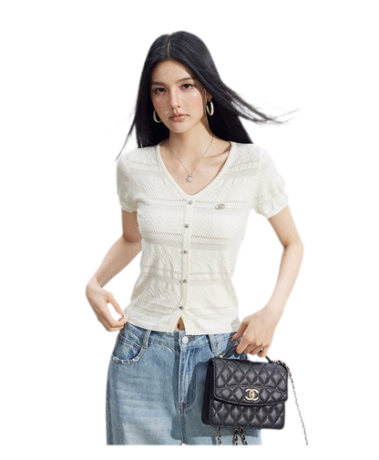 Openwork Knit Tee