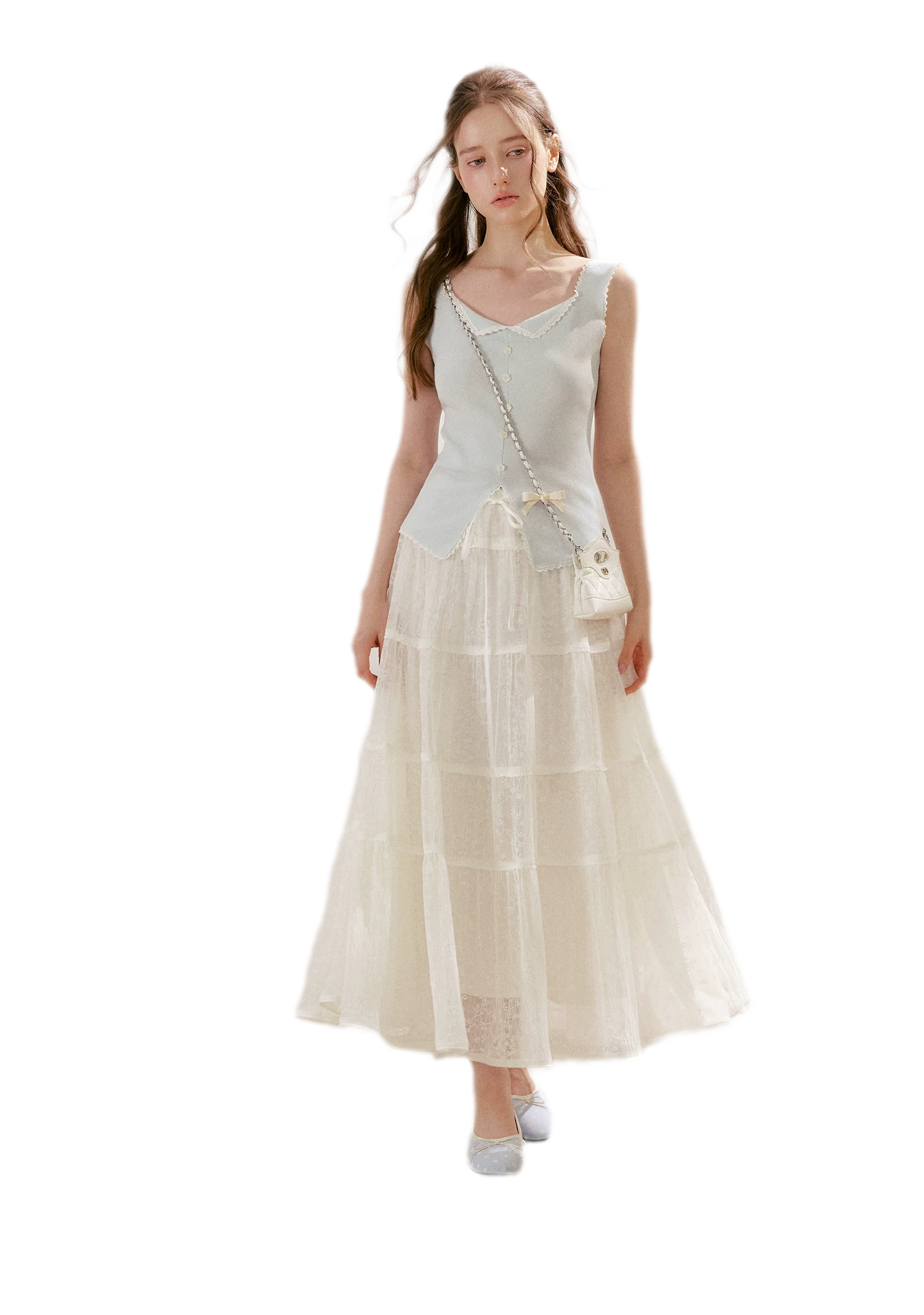 Lace Tiered Skirt