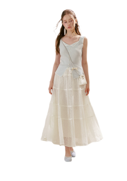 Lace Tiered Skirt