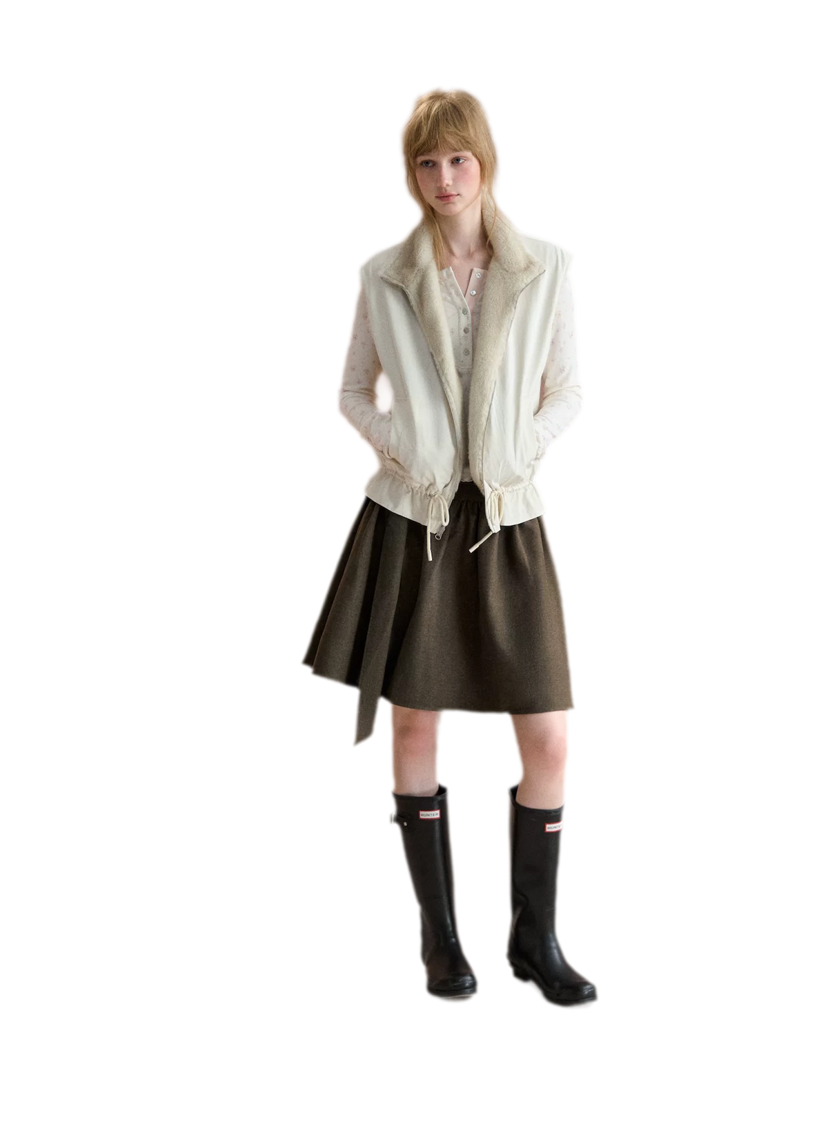 Reversible Plush Stand-Collar Vest