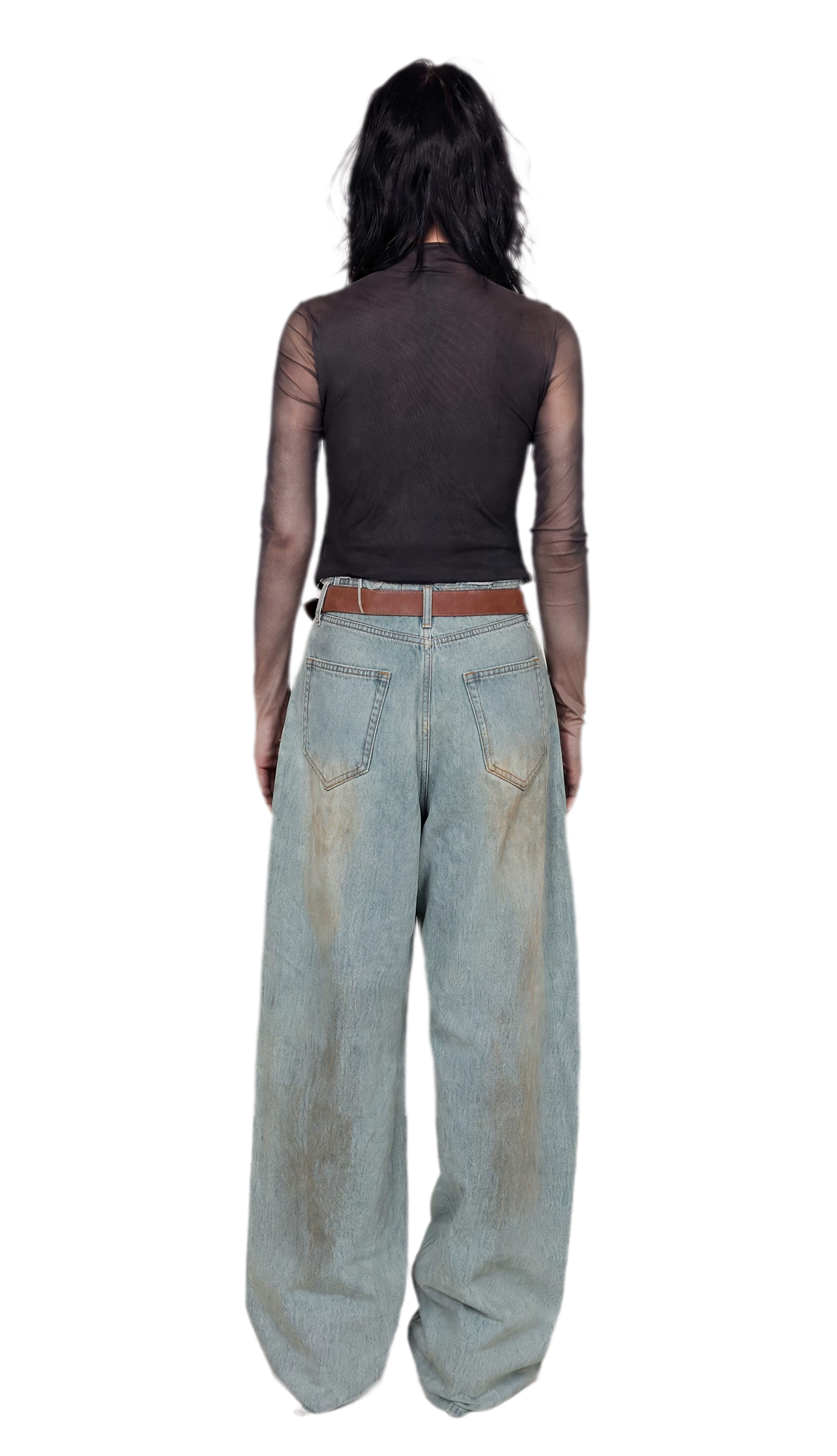 Gradient Eclipse Mesh Turtleneck