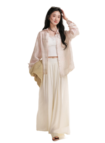 Pleated Wide-Leg Pants