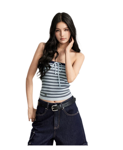 Striped Knit Bustier