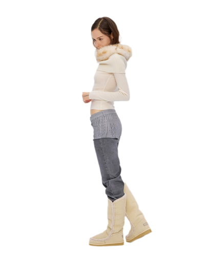 Wool Rib Knit Top