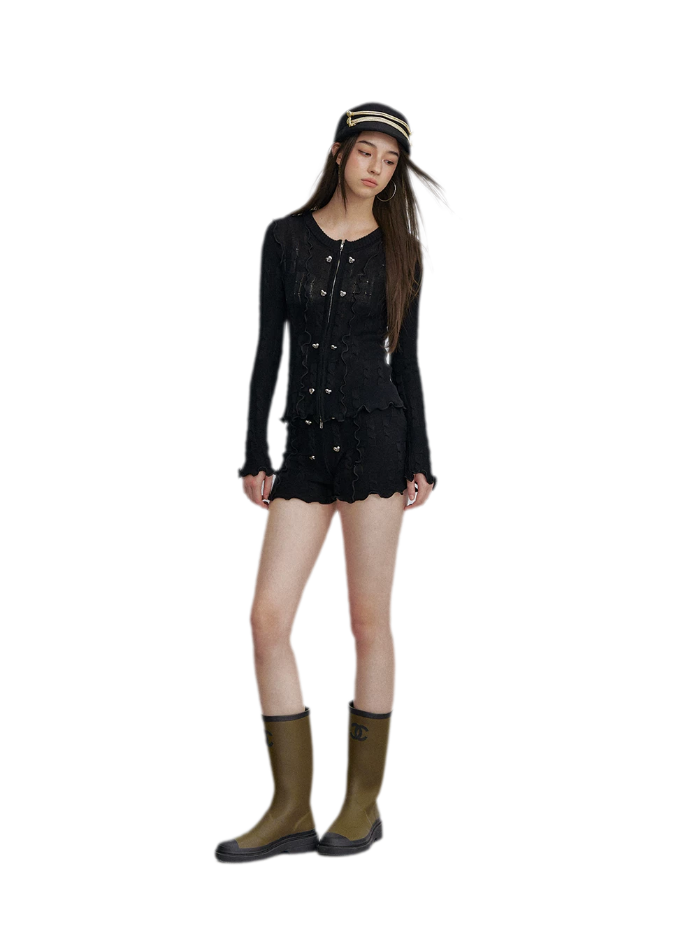Heart Button Knit Set