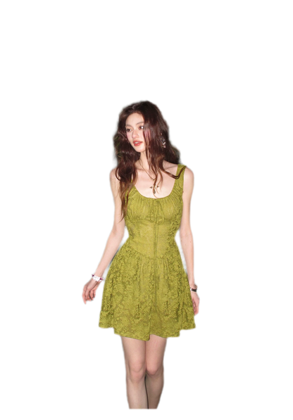 Moss Lace Waist Dress
