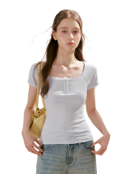 Lace Trim Tee