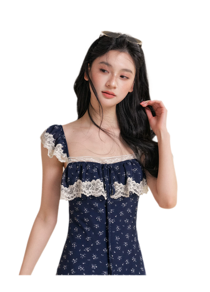 Lace Floral Camisole Dress