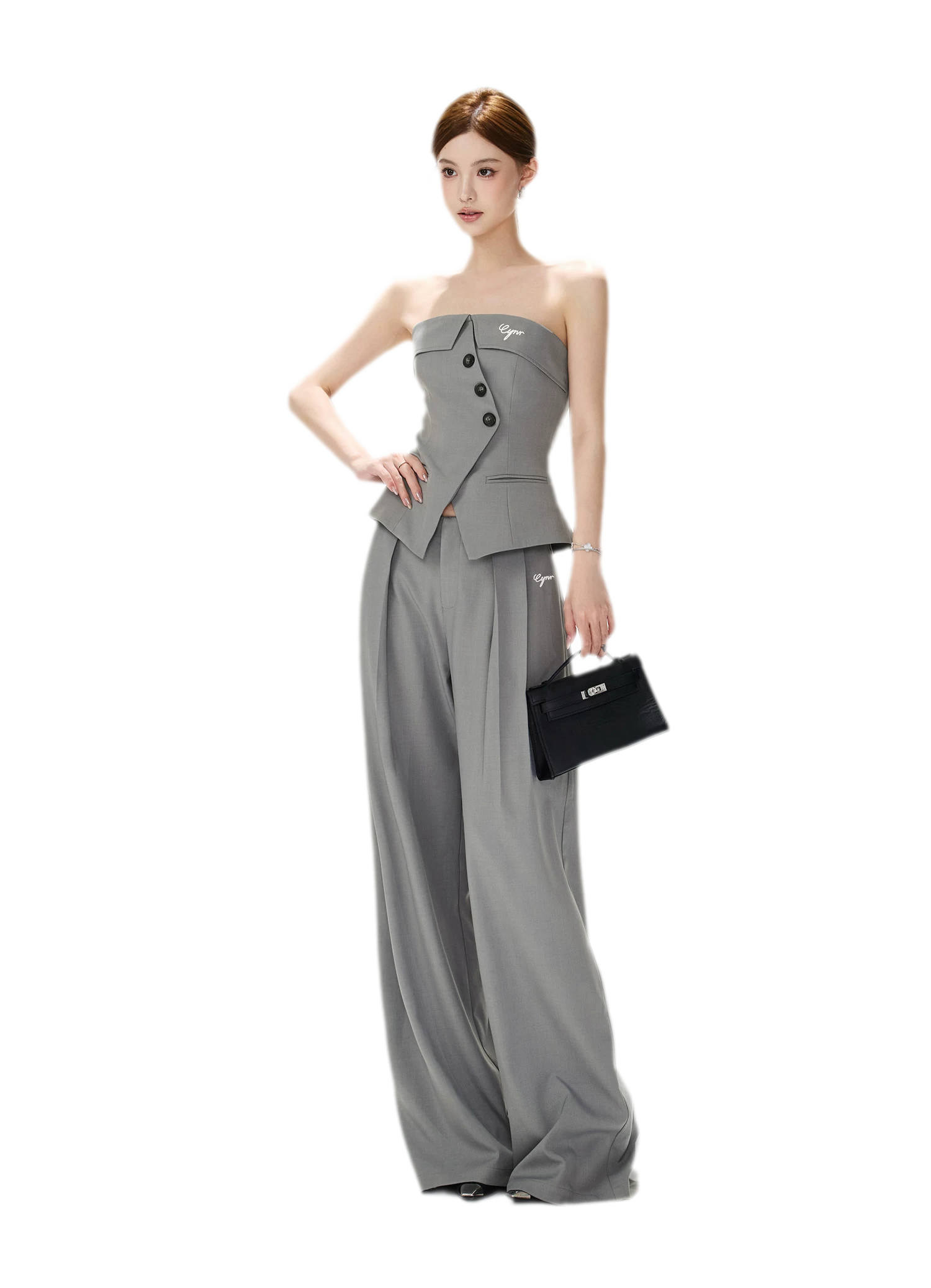 Structured Wide-Leg Suit Set