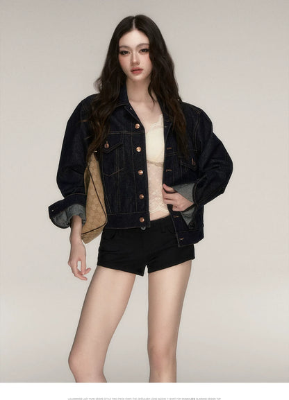 Raw Denim Cropped Jacket