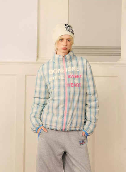 Reversible Plaid Lightweight Down Jacket