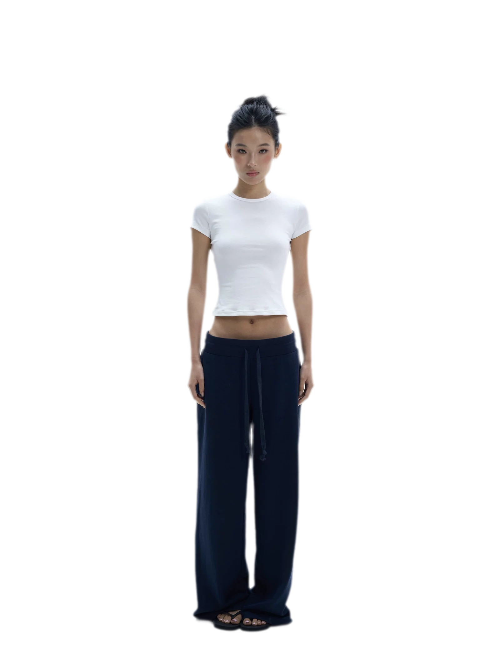 Wide-Leg Drawstring Sweatpants