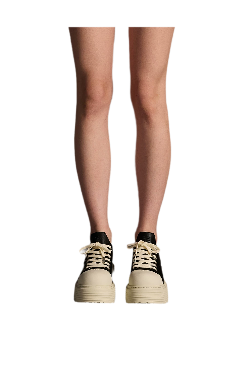 Embossed Leather Platform Sneakers