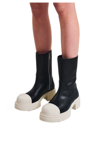 Mid-Calf Leather Boots