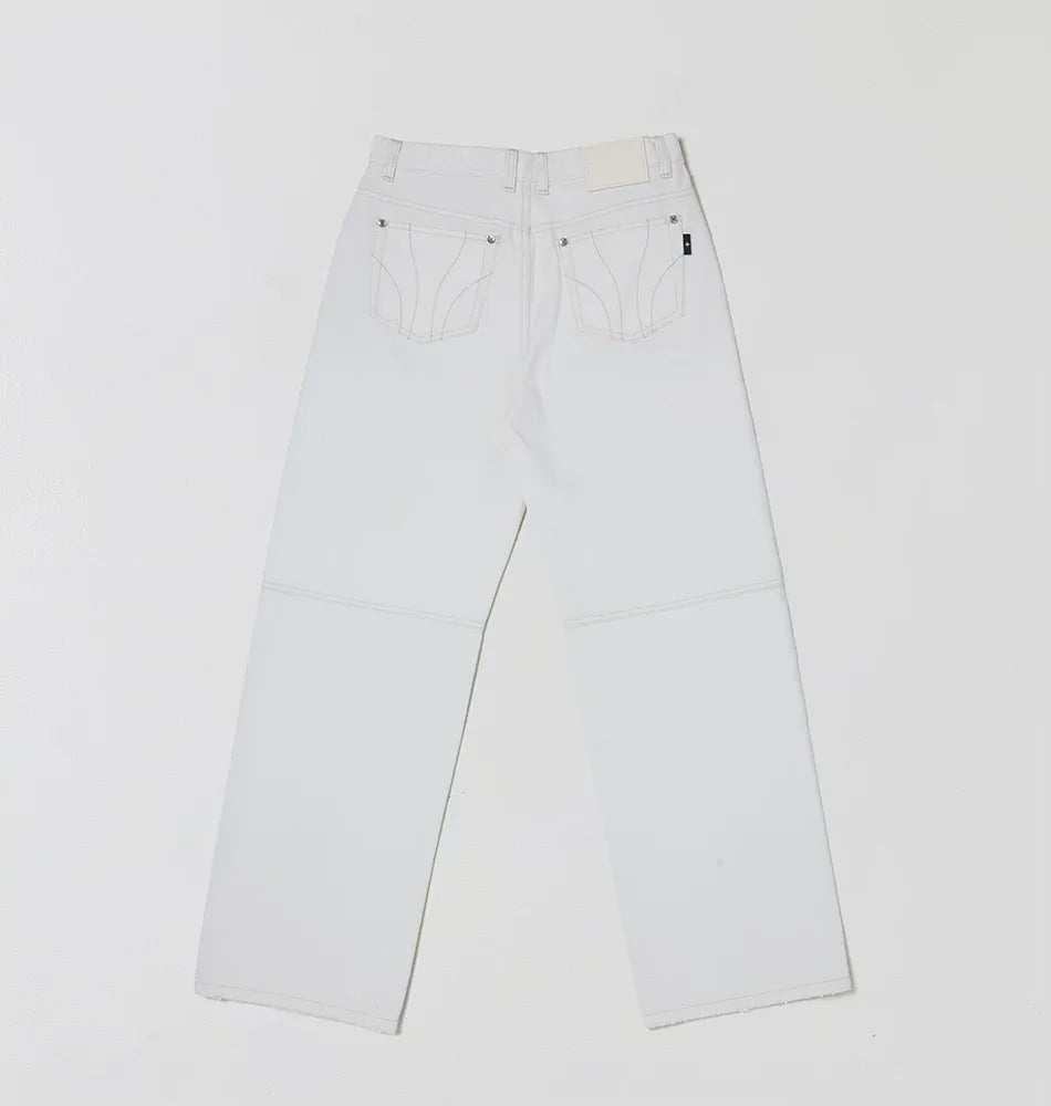 Cross Statue Wide Straight Jeans