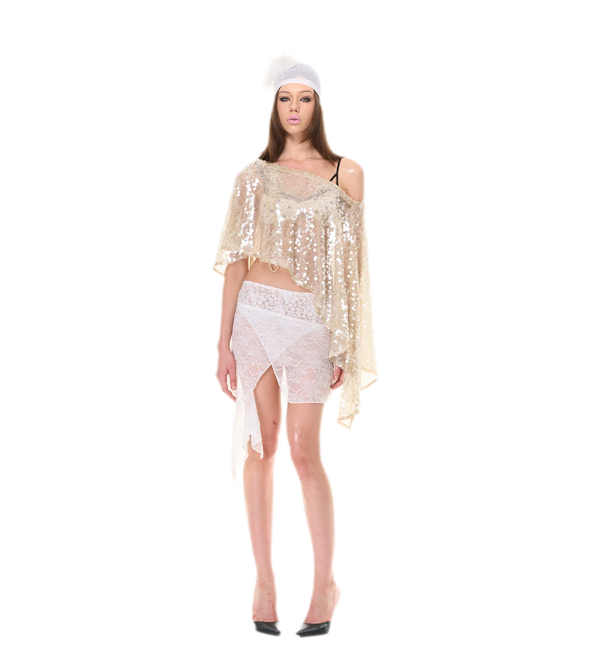 Shimmering Asymmetric Cover-Up
