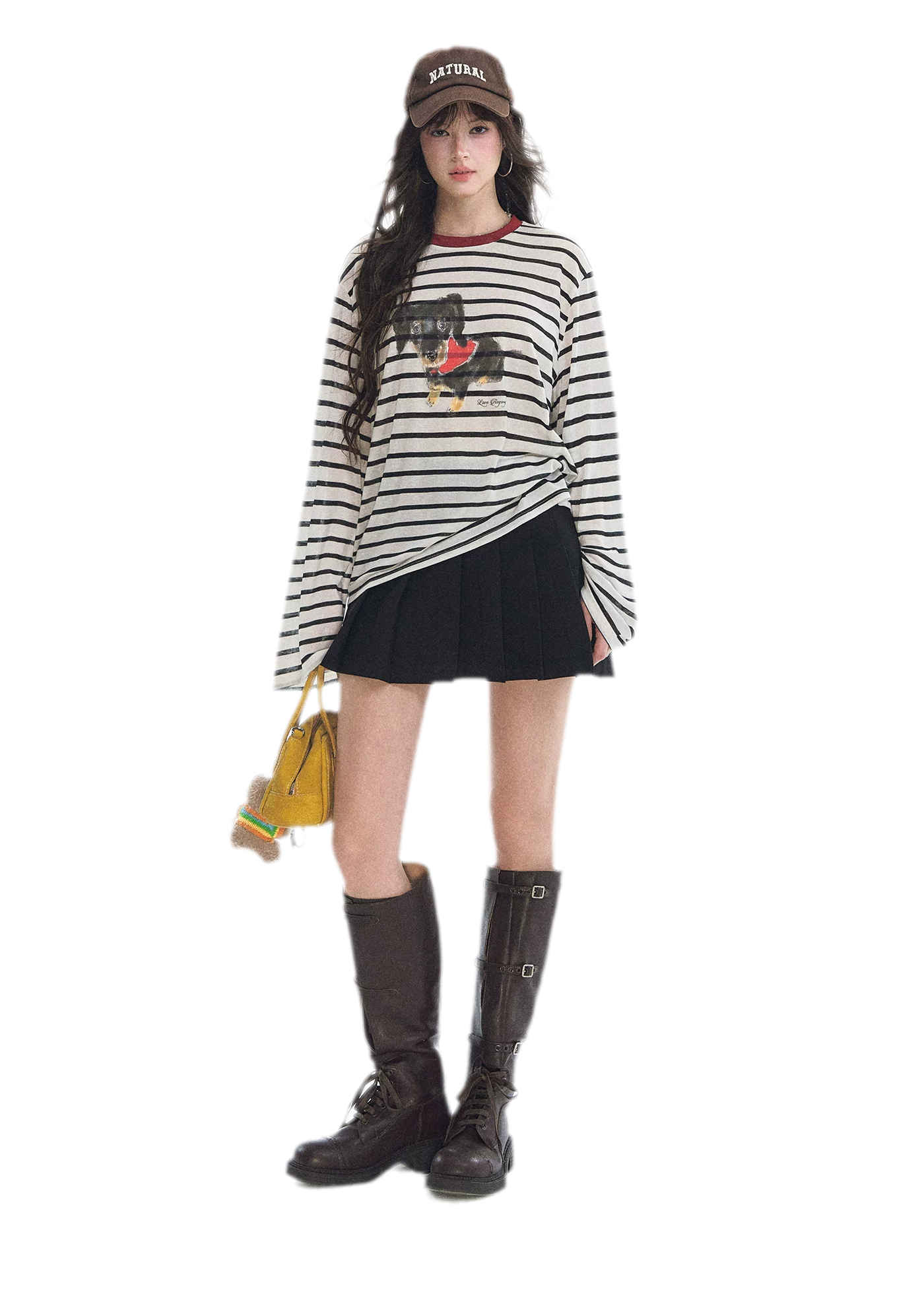 Asymmetrical Pleated A-Line Skort